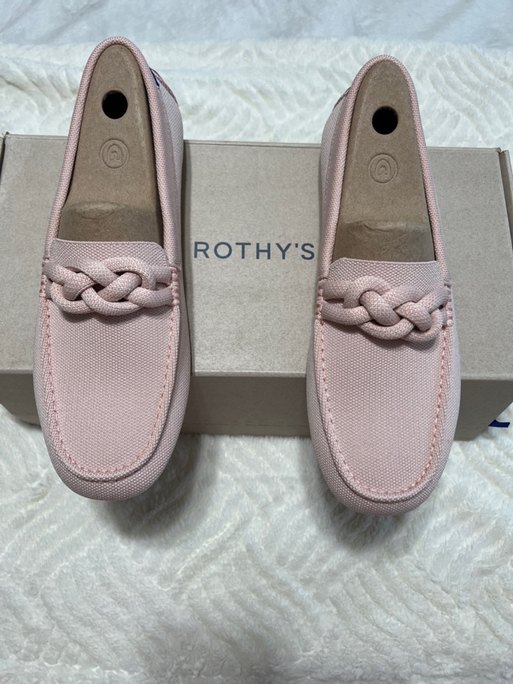 Rothy’s The Braid Driver Loafer Cakepop Pink Size 11.5 NIB Sustainable Knit - Picture 2 of 16